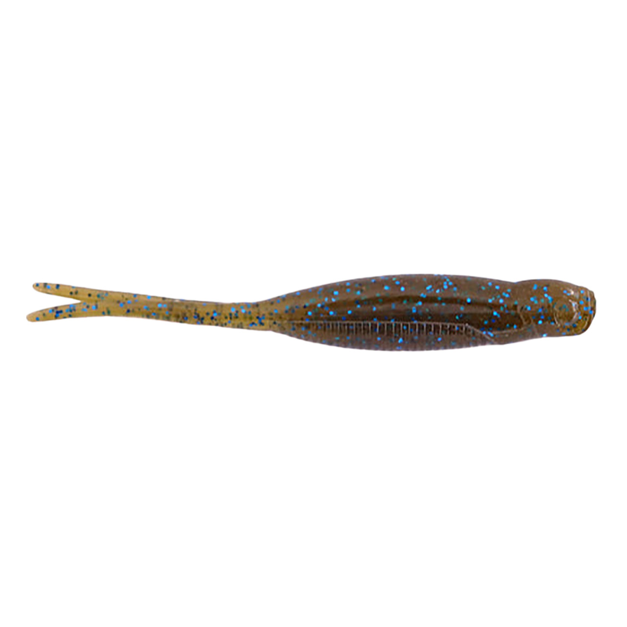 X Zone Lures Scented Stealth Minnow color Green Pumpkin Blue Flake