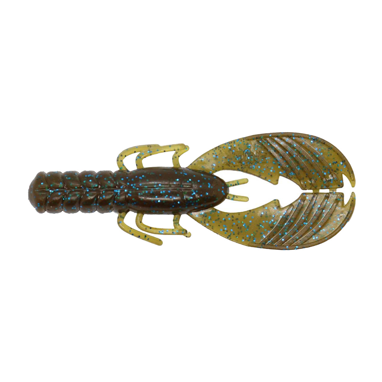 X Zone Lures Pro Series Muscle Back Finesse Craw color Green Pumpkin Blue Flake