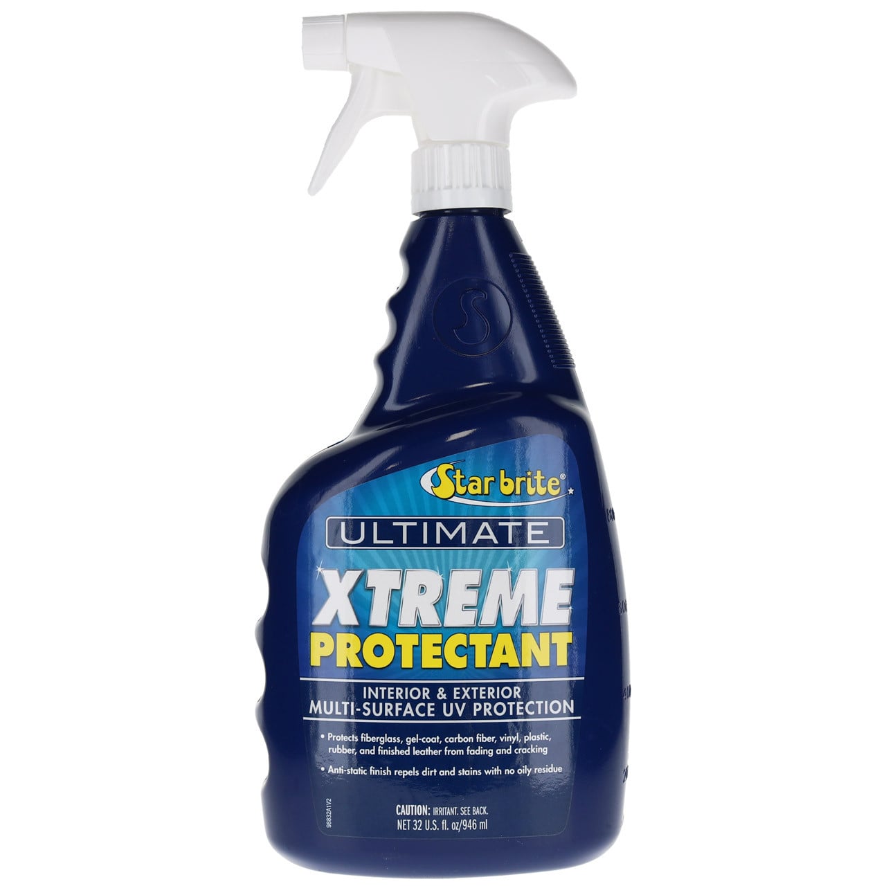 Star Brite Ultimate Xtreme UV Protectant Spray 32 oz. bottle with trigger sprayer for vinyl, rubber, and fiberglass surfaces.