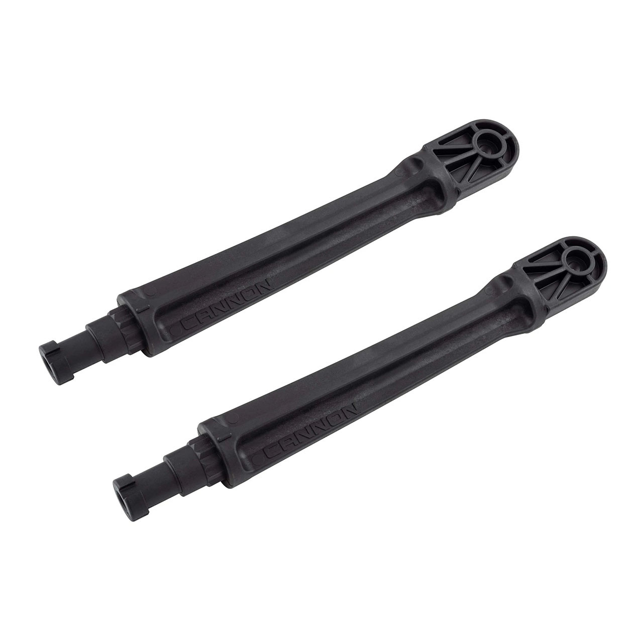 Cannon Extension Posts shown as 2 pack, made to elevate the Cannon Three Position Adjustable Rod Holder by 6 inches.