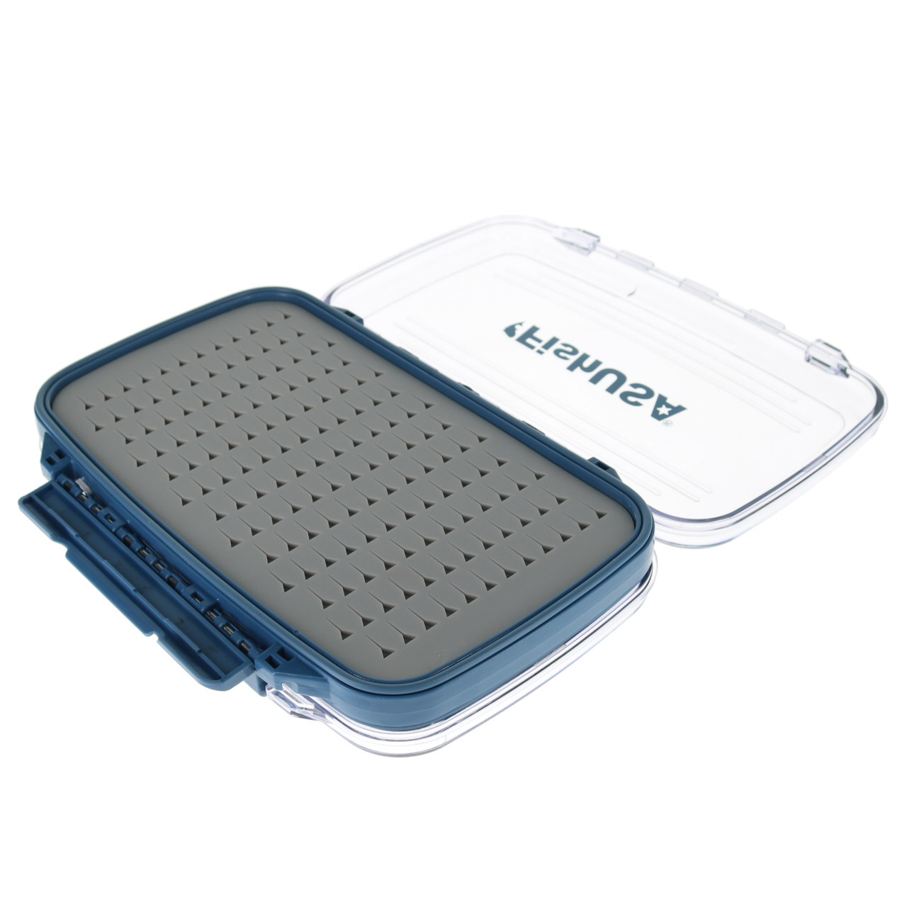 FishUSA Flagship Double Sided Large Fly & Jig Box open at an angle
