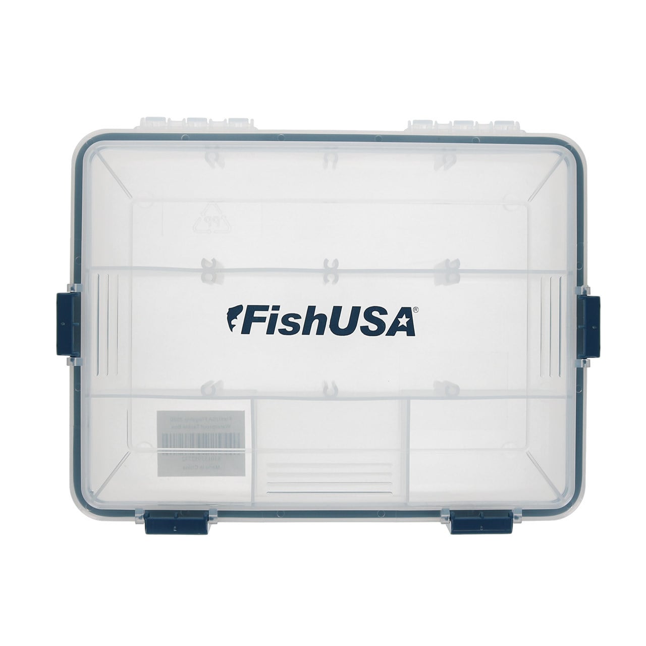 FishUSA Flagship Small Waterproof Tackle Box top closed from above