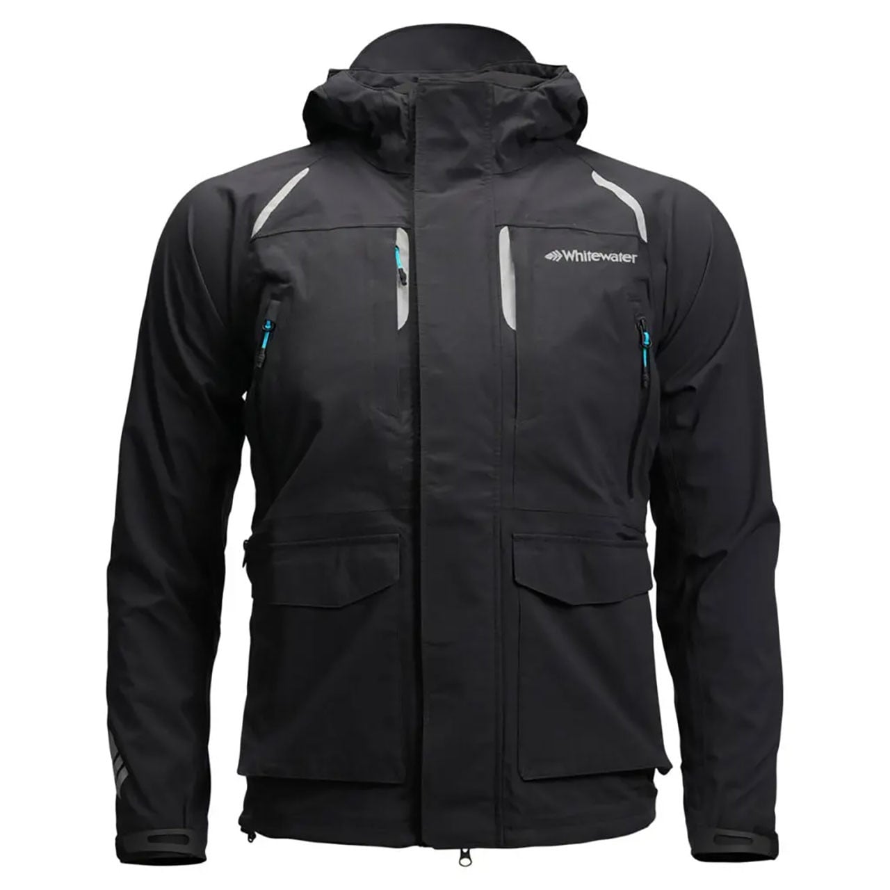 Whitewater Riparian Jacket color Black front collar and front zippers and pockets