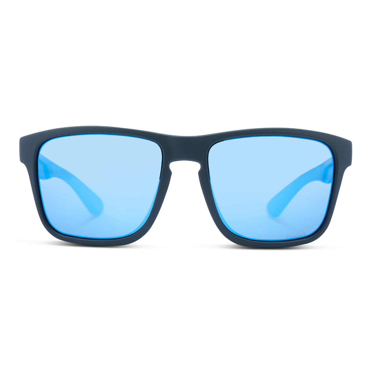 Optic Nerve Rumble Zaldaingerous Polarized Sunglasses color Black - Amber Lens - Blue Mirror front facing