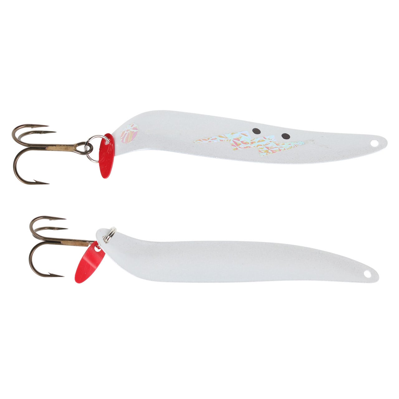 ay De Noc Flutter Laker Taker Trolling Spoon color White Ice