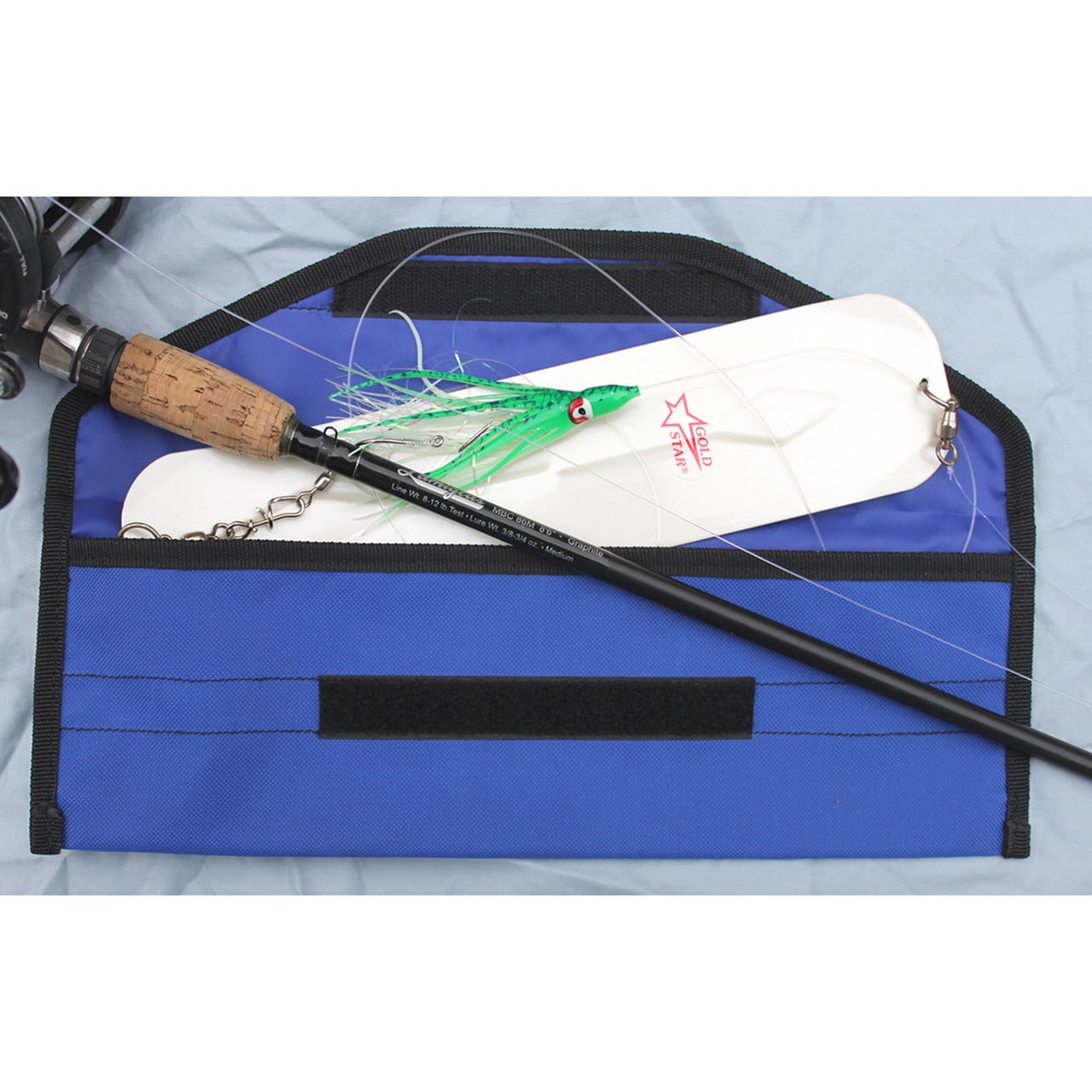 Silver Horde Tackle Trapper open with rod and lures not included
