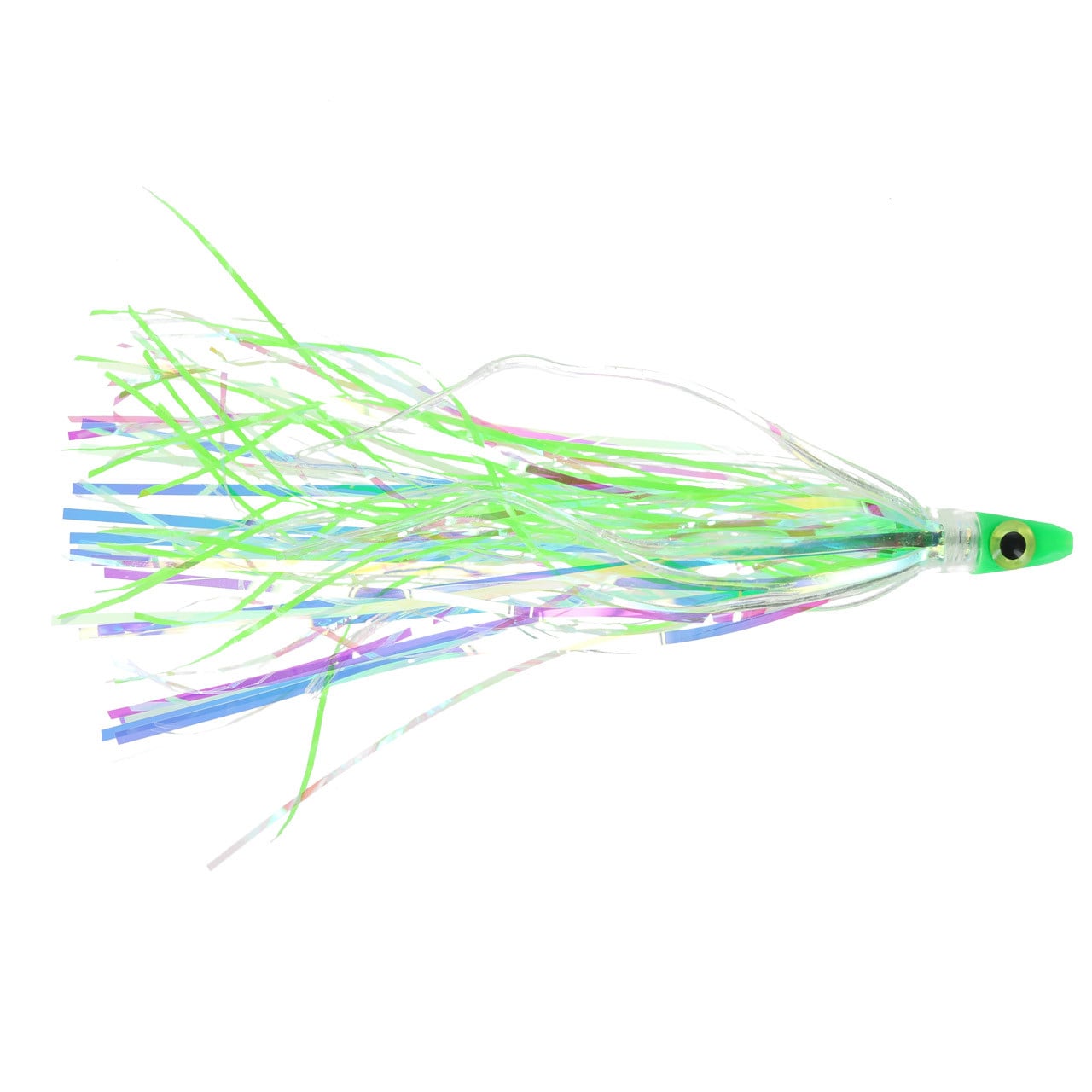Silver Horde Ace Hi Needlefish Trolling Fly color UV Green Glow