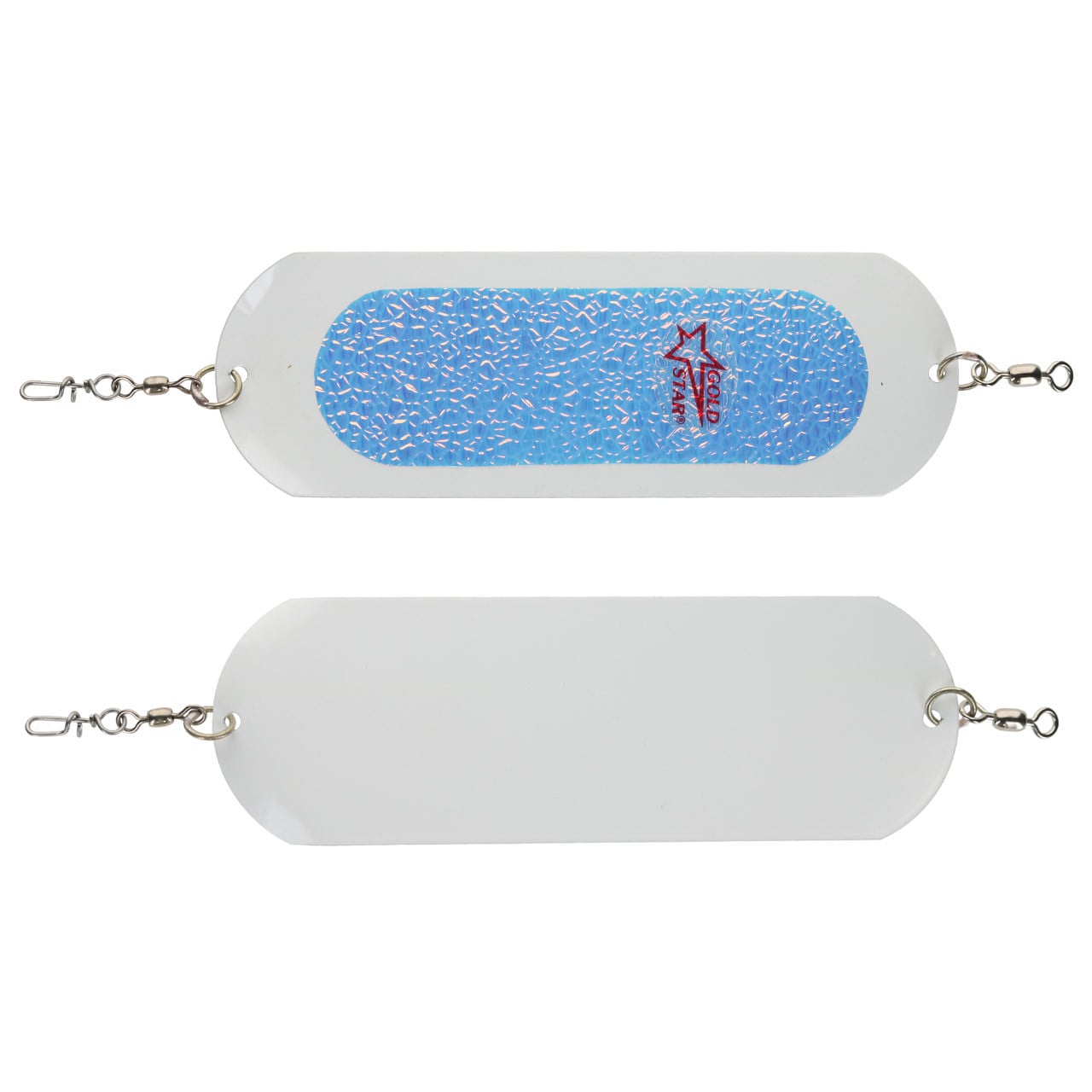 Silver Horde Dodger color White UV Crushed Lazar