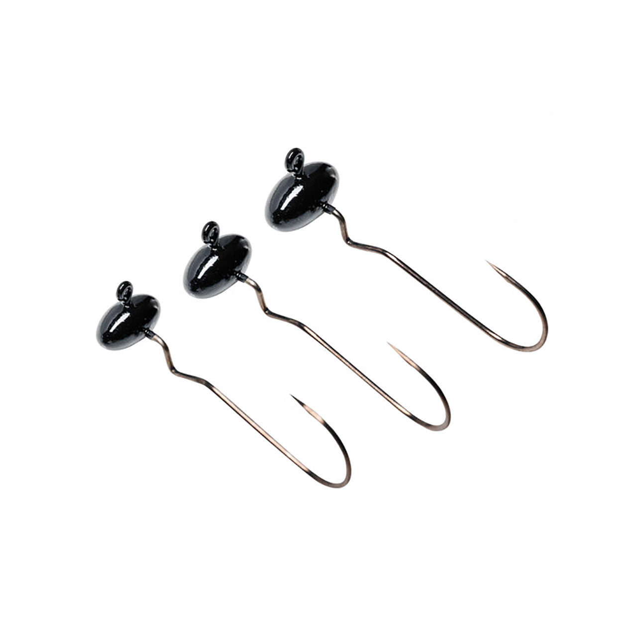 SPRO Skip Gap Shaky Head Football Jighead - 4/0 Hook in all sizes color Black