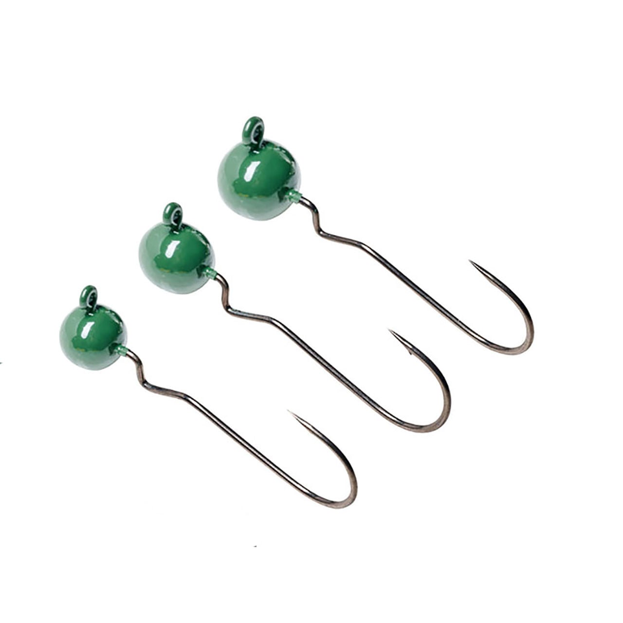 SPRO Skip Gap Shaky Head Round Jighead - 3/0 Hook all sizes in color Green Pumpkin