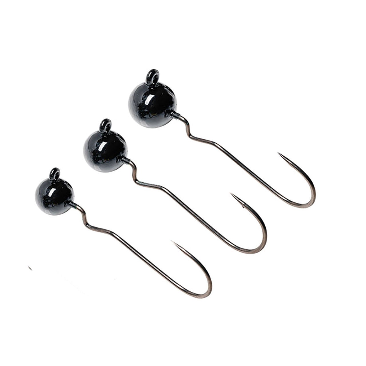 SPRO Skip Gap Shaky Head Round Jighead - 3/0 Hook all sizes in color Black
