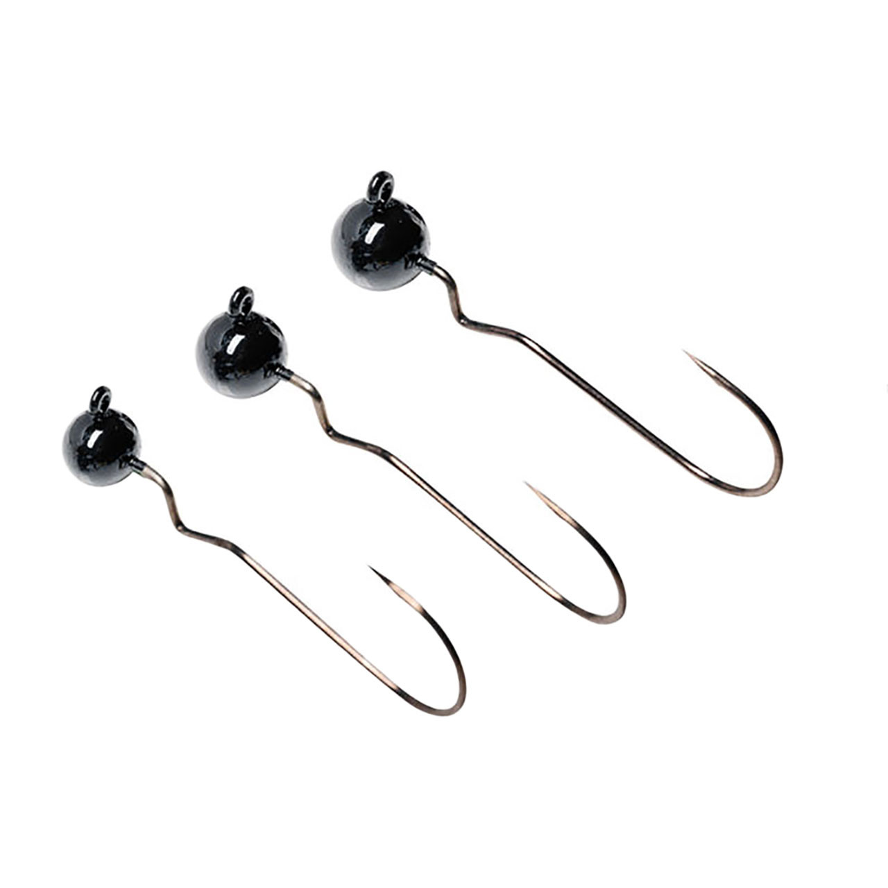 SPRO Skip Gap Shaky Head Round Jighead - 4/0 Hook in all sizes color Black