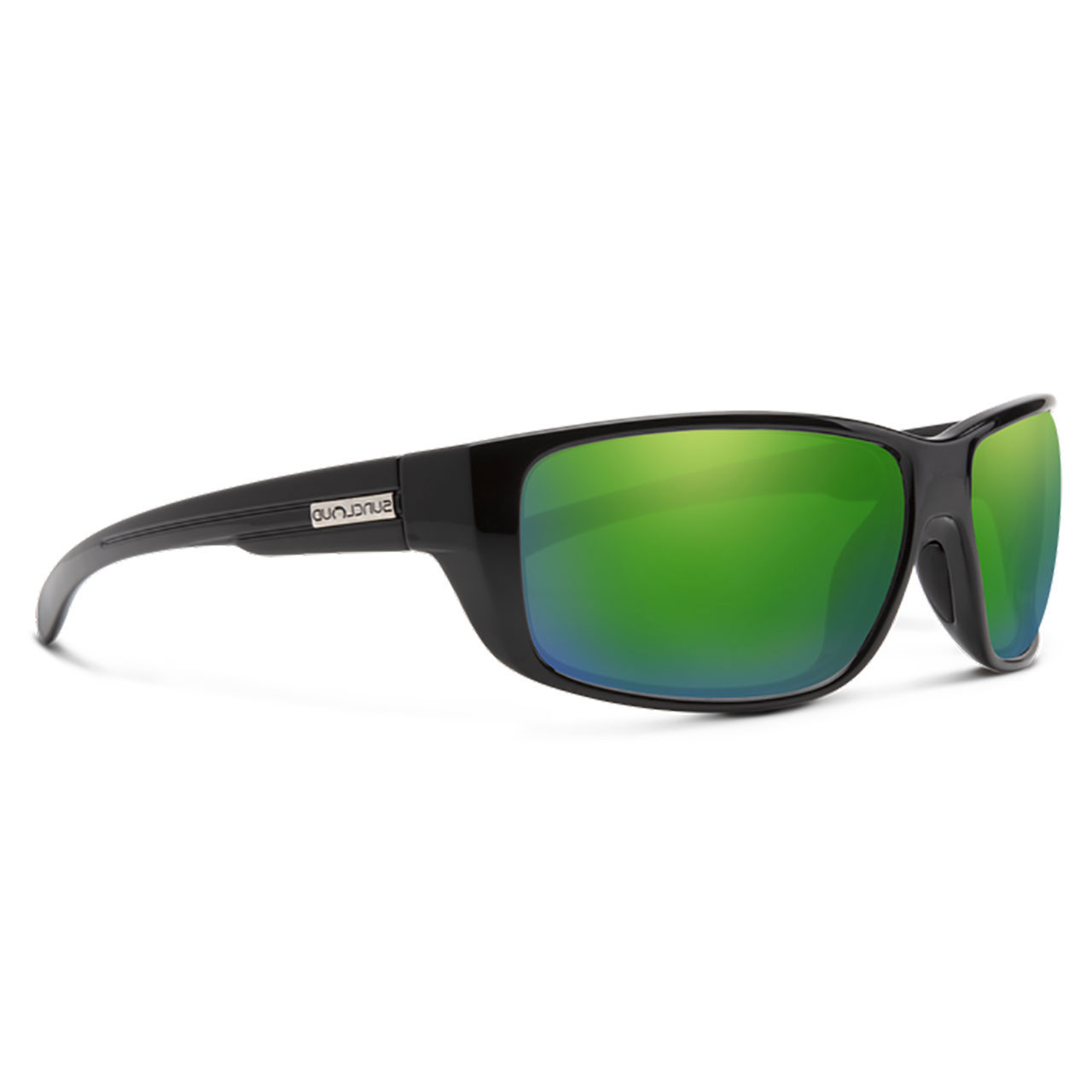 Suncloud Eyewear Milestone Polarized Sunglasses color Black - Polarized Green Mirror