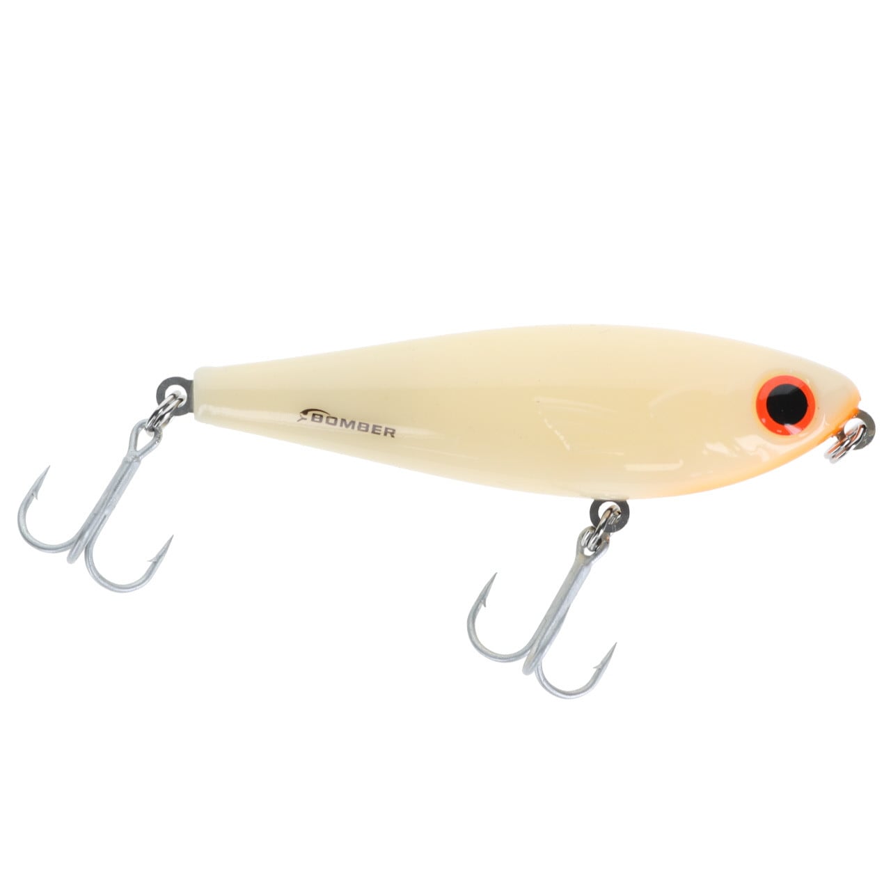 Bomber Saltwater Badonk-A-Donk High Pitch Topwater Lure color Bone-Orange Throat
