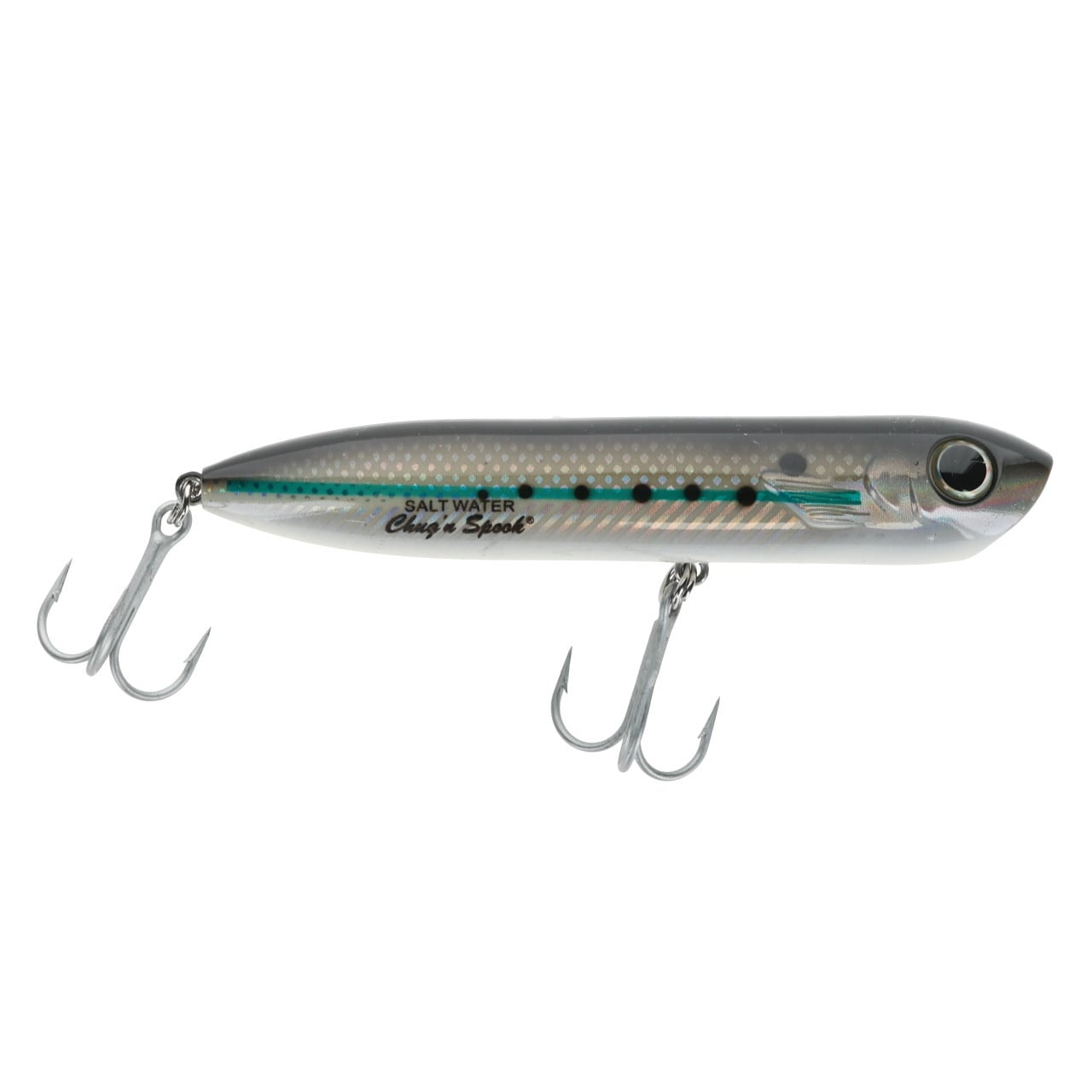 Heddon Saltwater Chug'n Spook Topwater Lure color Silver Mullet