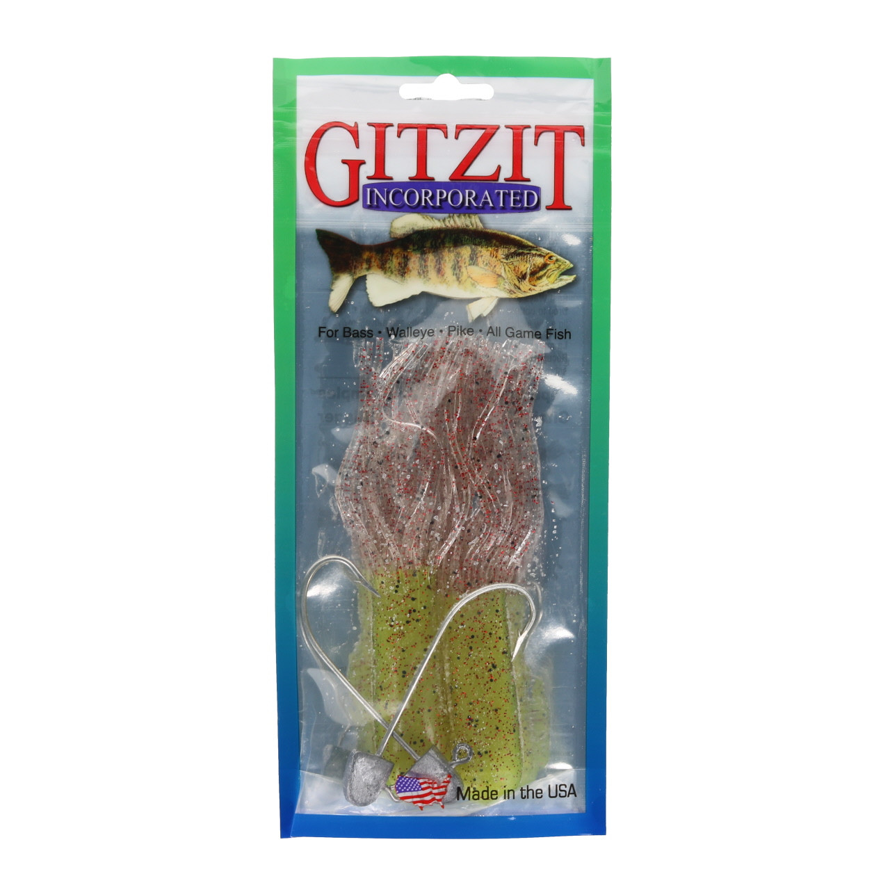 Gitzit Super Tube color Olive Smoke Red Sparkle in package