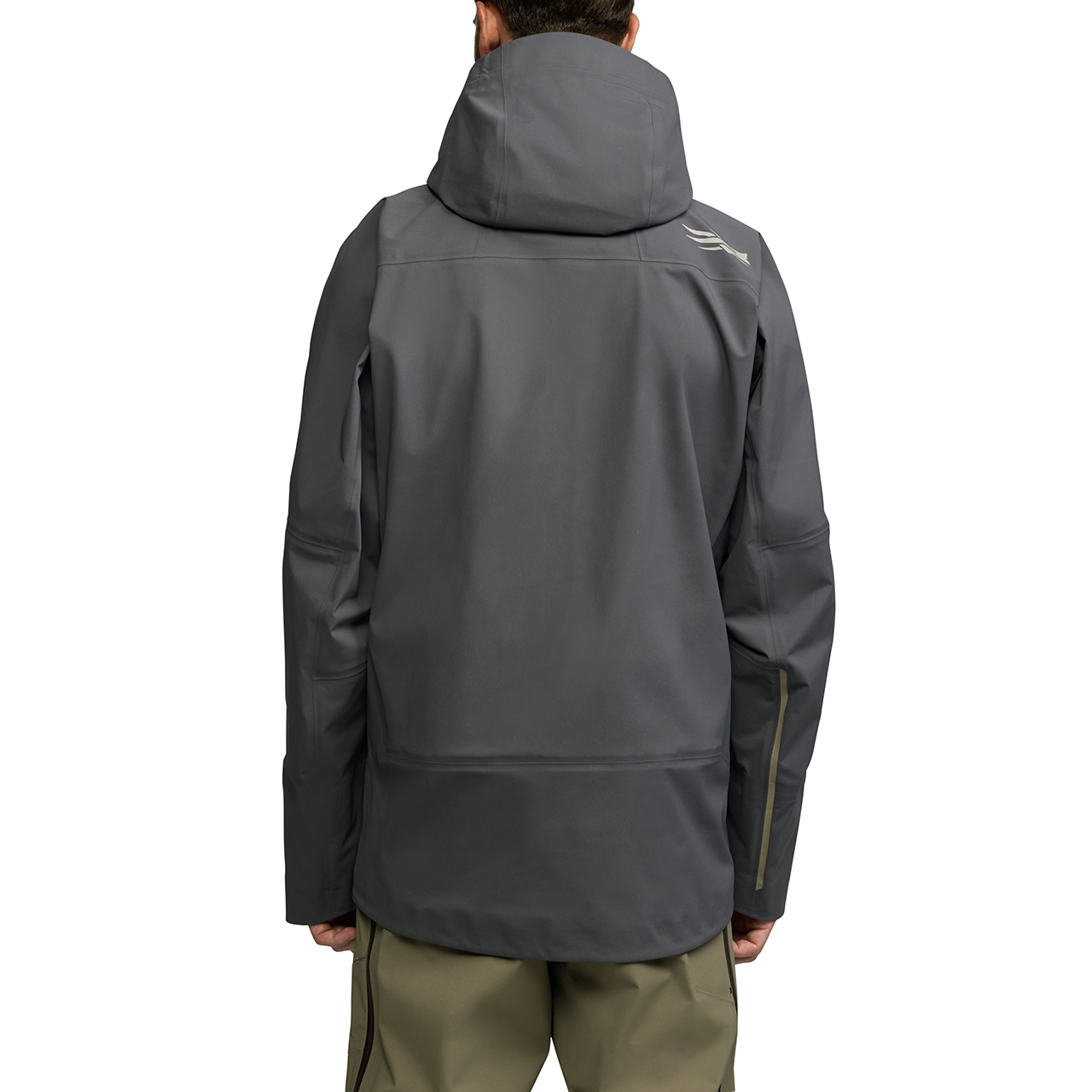 Sitka Gear Cat-5 Fishing Jacket back view on model