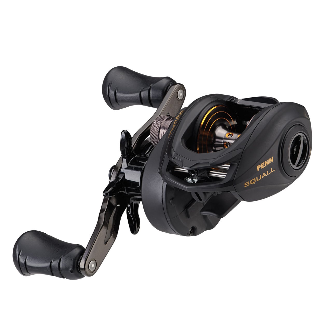Penn Squall Low Profile Casting Reel model SQL200LP handle A opposite side of handle