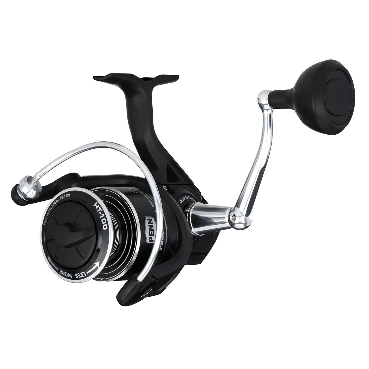 Penn Pursuit V Spinning Reel handle . top and larger knob