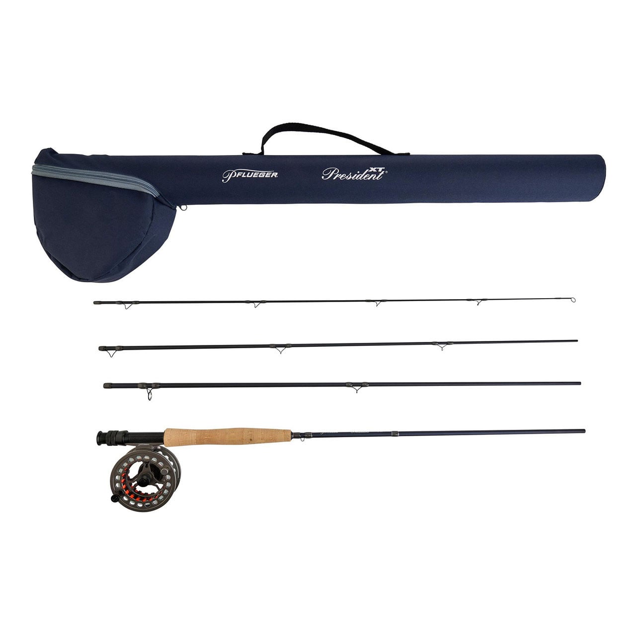 Pflueger President XT Fly Outfit 4 pieces and travel case
