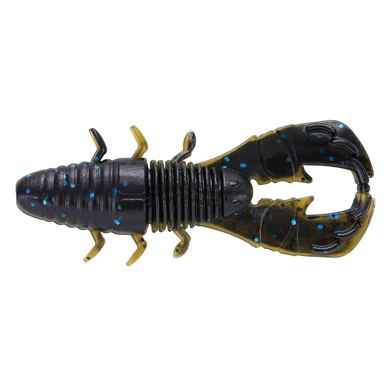 Yamamoto Yamabug Soft Bait color Green Pumpkin-Black Laminate with Black and Blue Flake