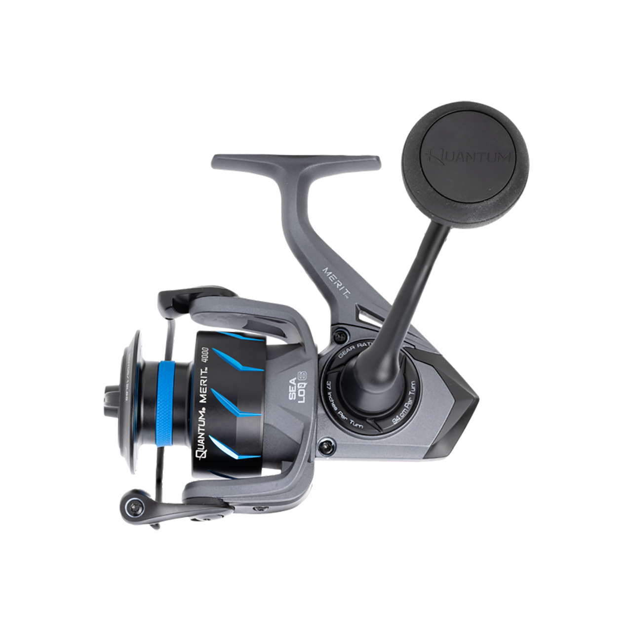 Quantum Merit Spinning Reel model MT4000.B2 handle view