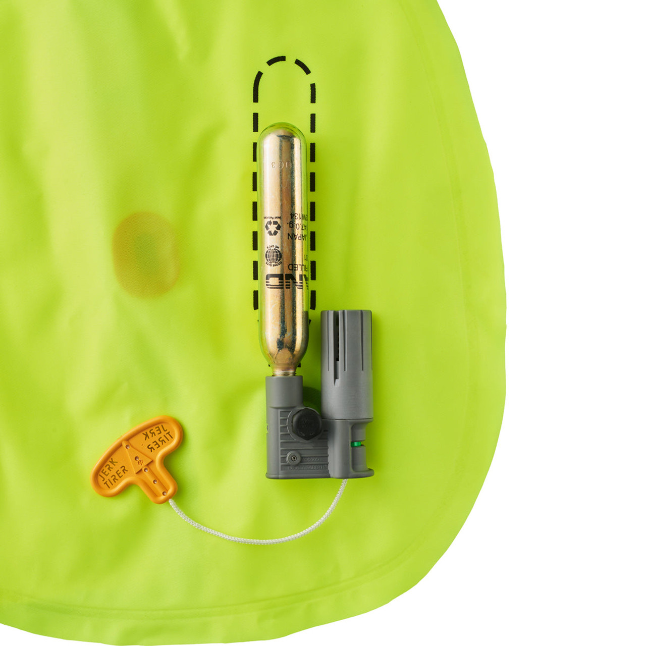 Bluestorm Stratus35 Automatic/Manual Inflatable Life Vest close up of mechanisim