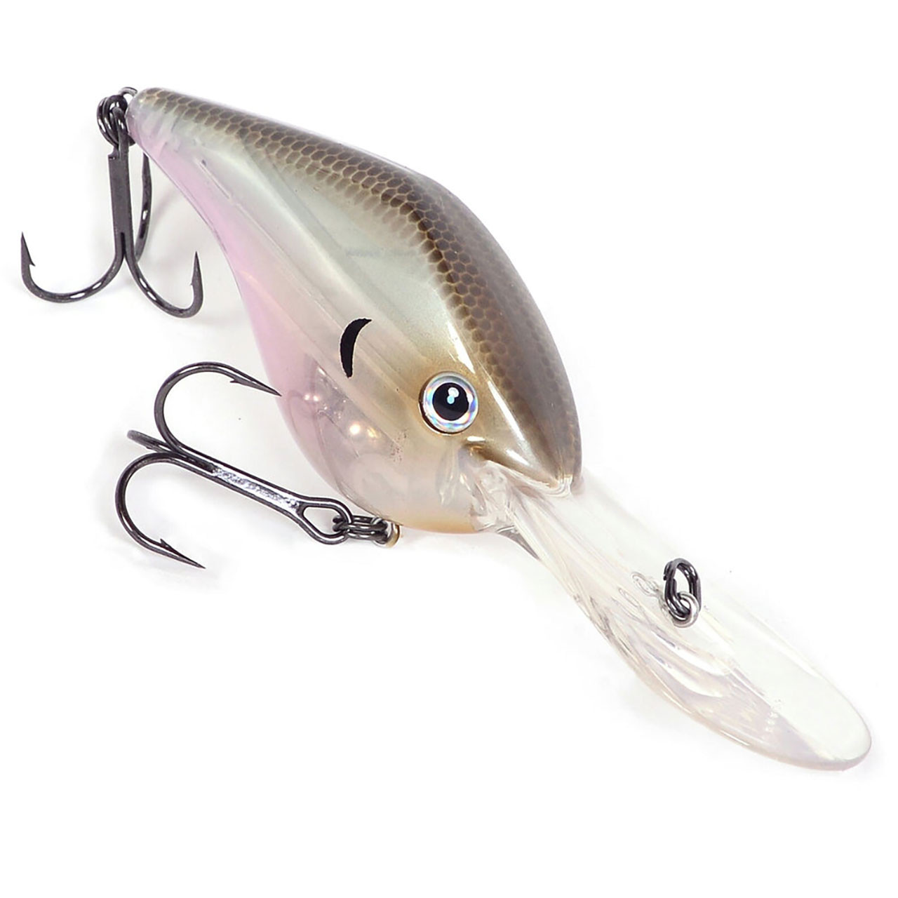 Bassmooch Z Boss 10 Crankbait color Casper Shad with hooks