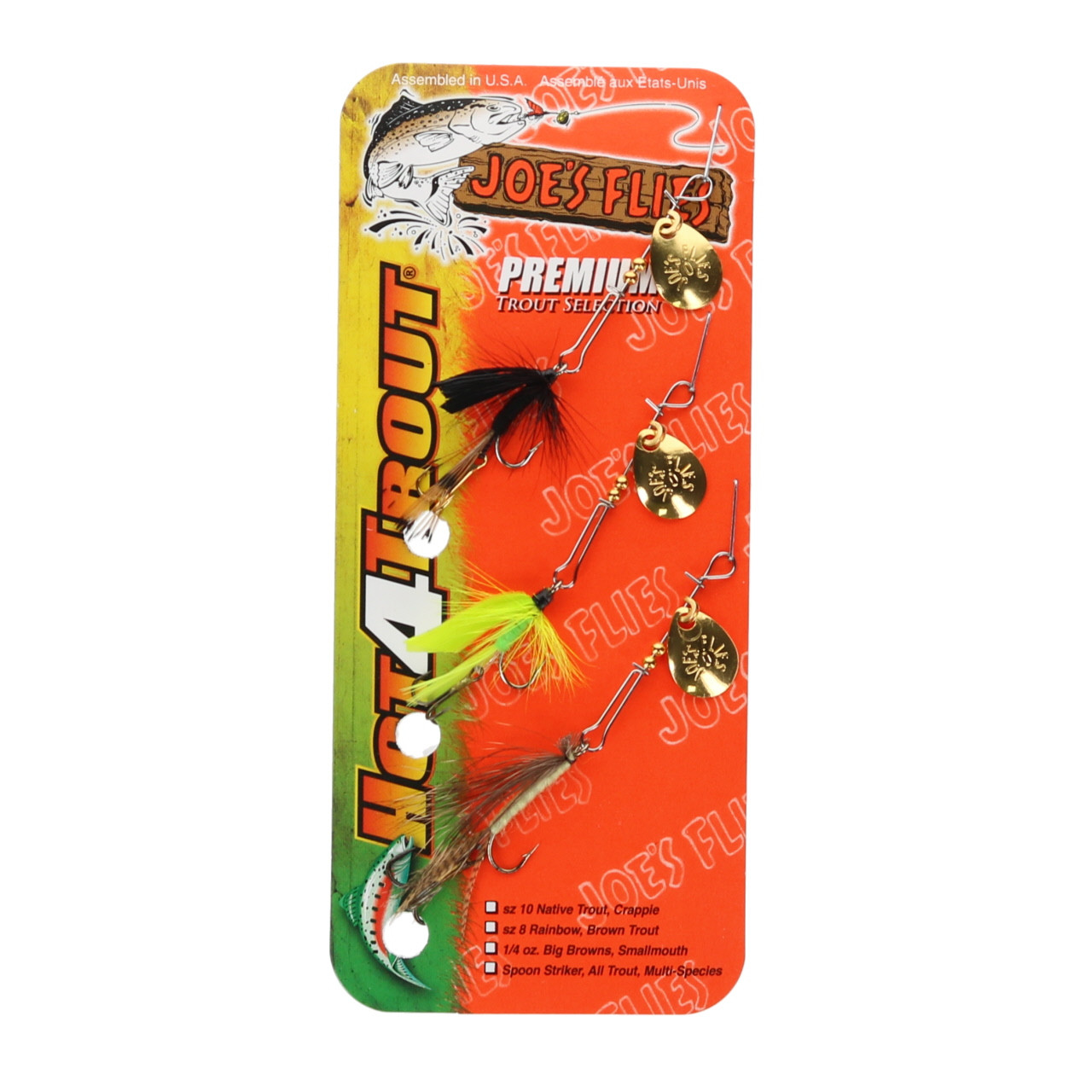 Joe's Flies Short Striker Spinner Multi-Pack size 10