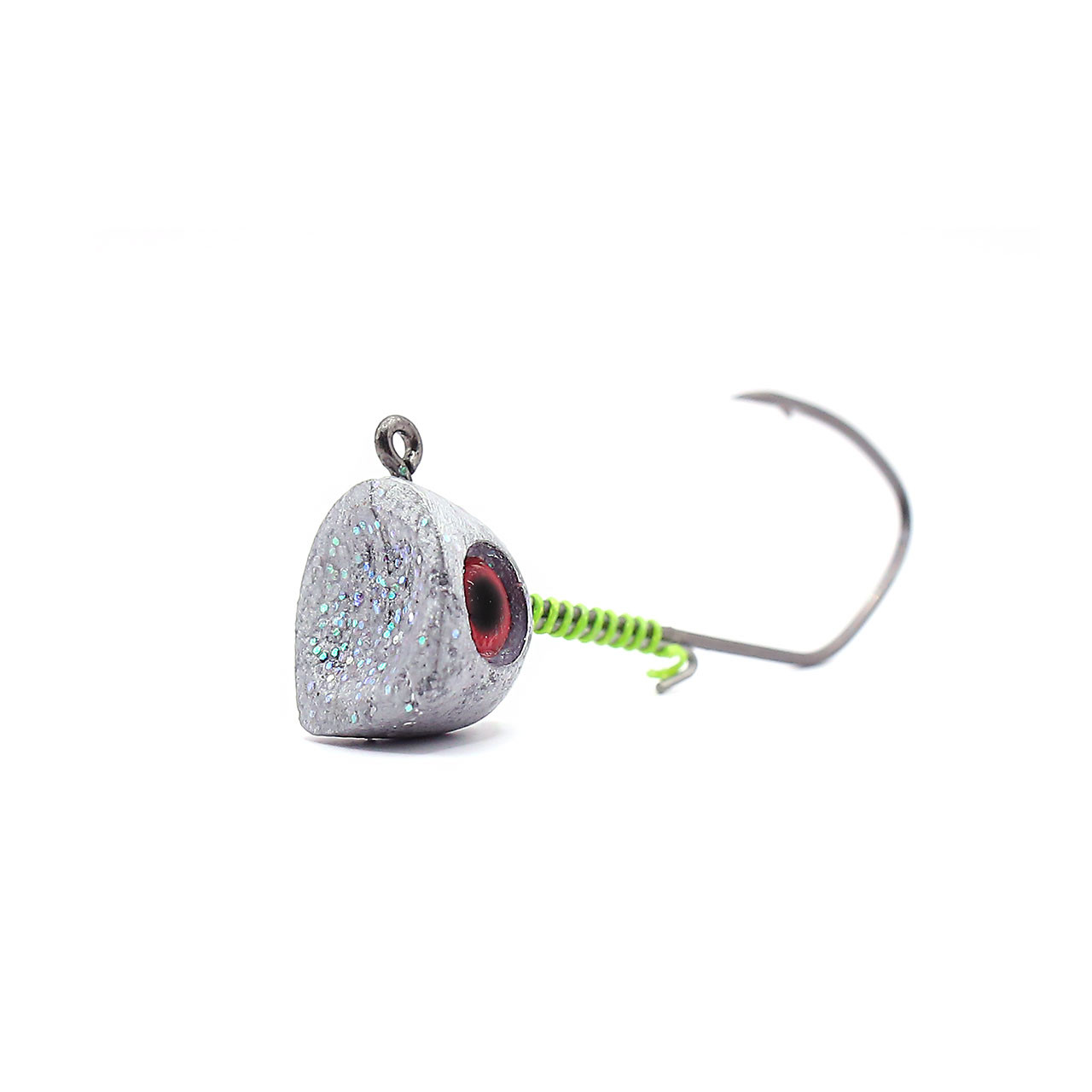 Epic Baits Matt Becker Scan Head Jig - 3/0 Hook side view of color Silver Flake