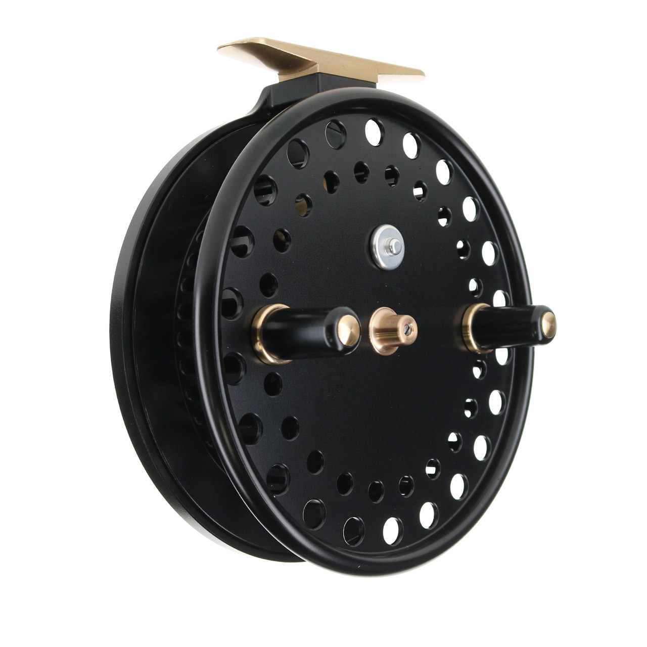 Kingpin Zephyr Aero Centerpin Reel color Black angled