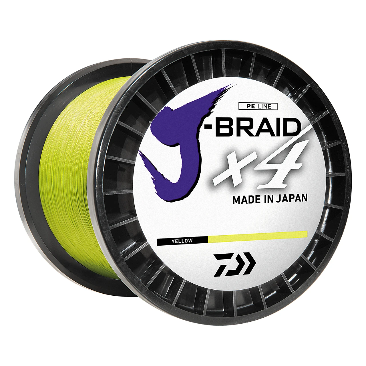 Daiwa J-Braid X4 Braided Fishing Line color Fluorescent Yellow 3000 yds