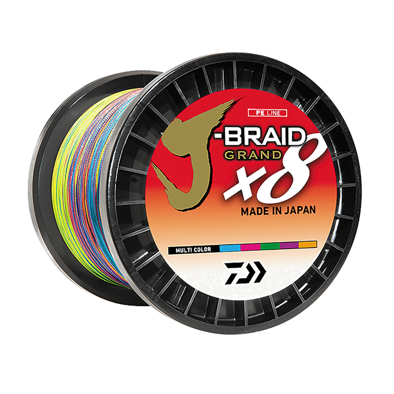 Daiwa J-Braid Grand X8 Braided Fishing Line Multi Color 3000 yd spool