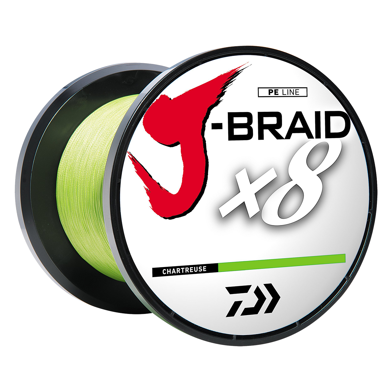 Daiwa J-Braid X8 Braided Fishing Line color Chartreuse 3000 yds spool