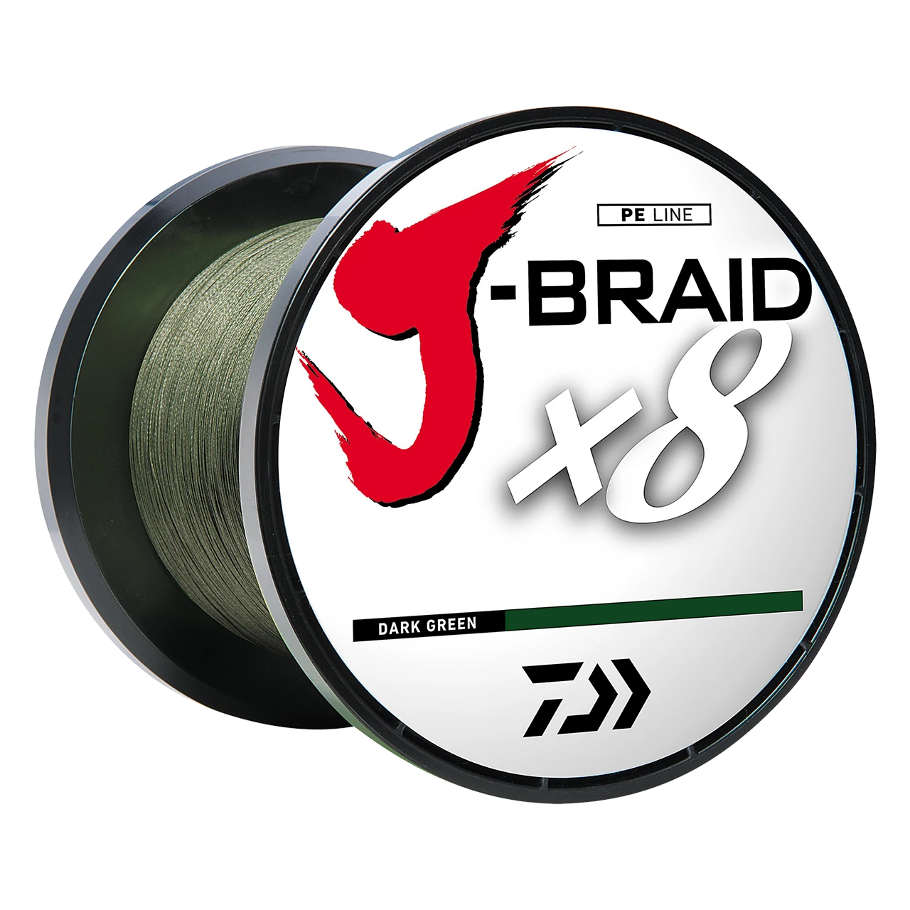 Daiwa J-Braid X8 Braided Fishing Line color Dark Green 3000 yds spool