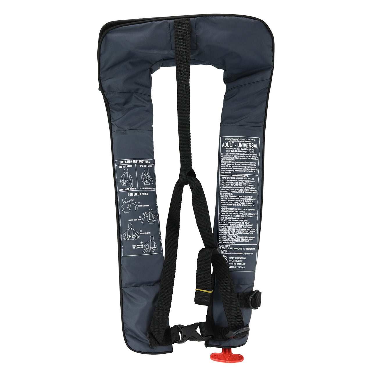 FishUSA Bluestorm Automatic/Manual Inflatable Life Vest back