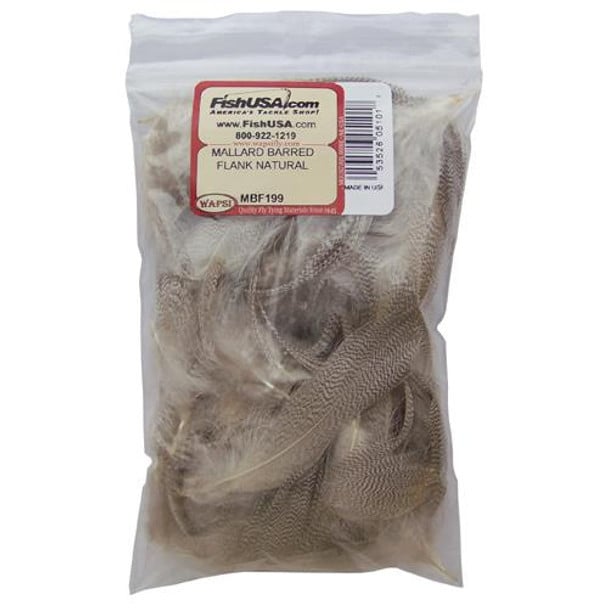 Wapsi Mallard Flank Feathers color Natural in package