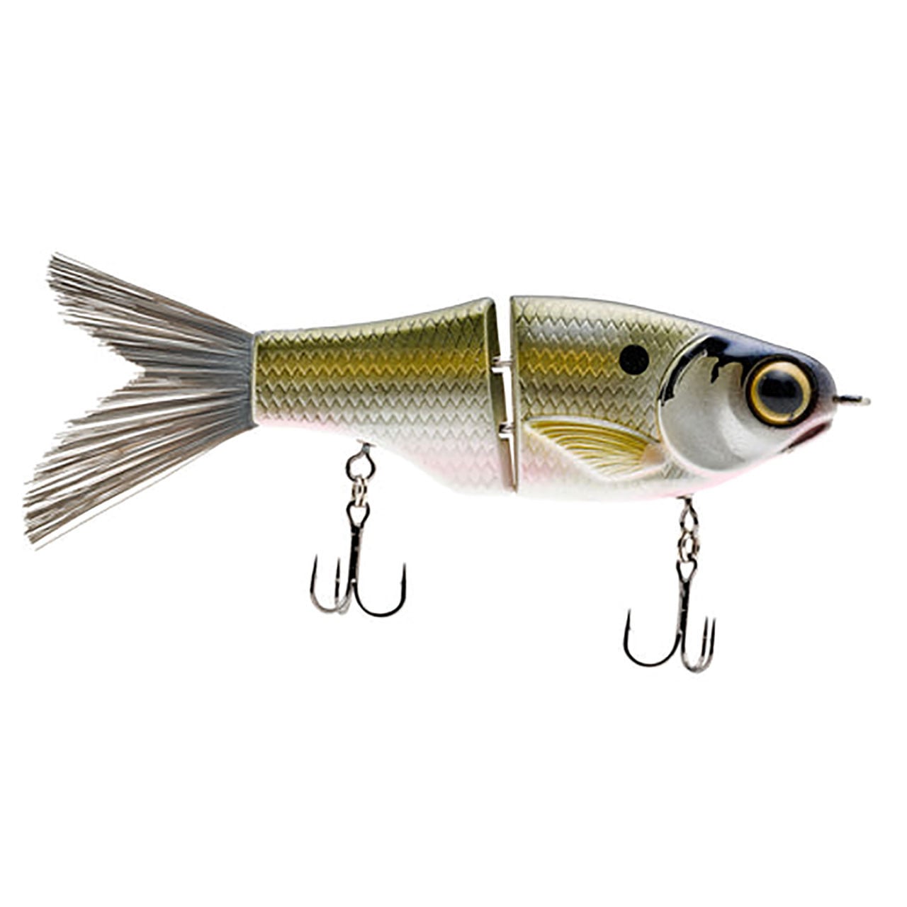 SPRO KGB Lil' Guy 120 Glide Bait color Platinum Shad