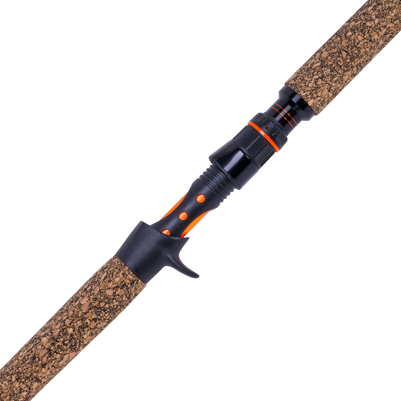 Whisker Seeker GFX V2 Casting Rod color Blaze Orange close up of reel seat