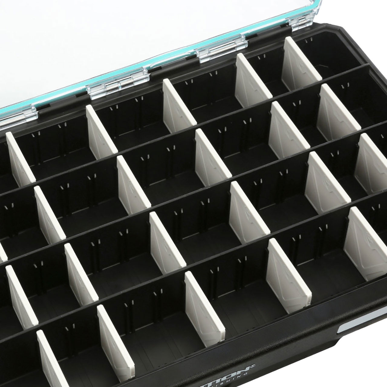 Evolution Outdoors BallistiX 3.7 Tackle Tray close up of dividers