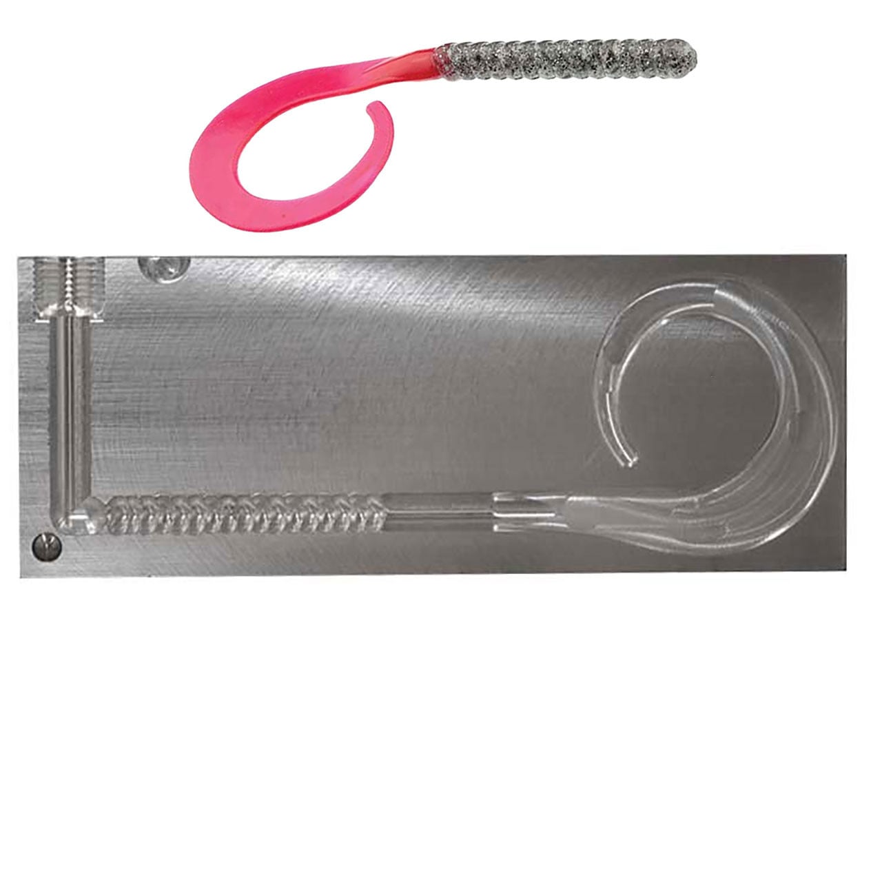 Do-It Precision Series 10 in. Ribbon Tail Worm Mold soft bait is for display purposes only