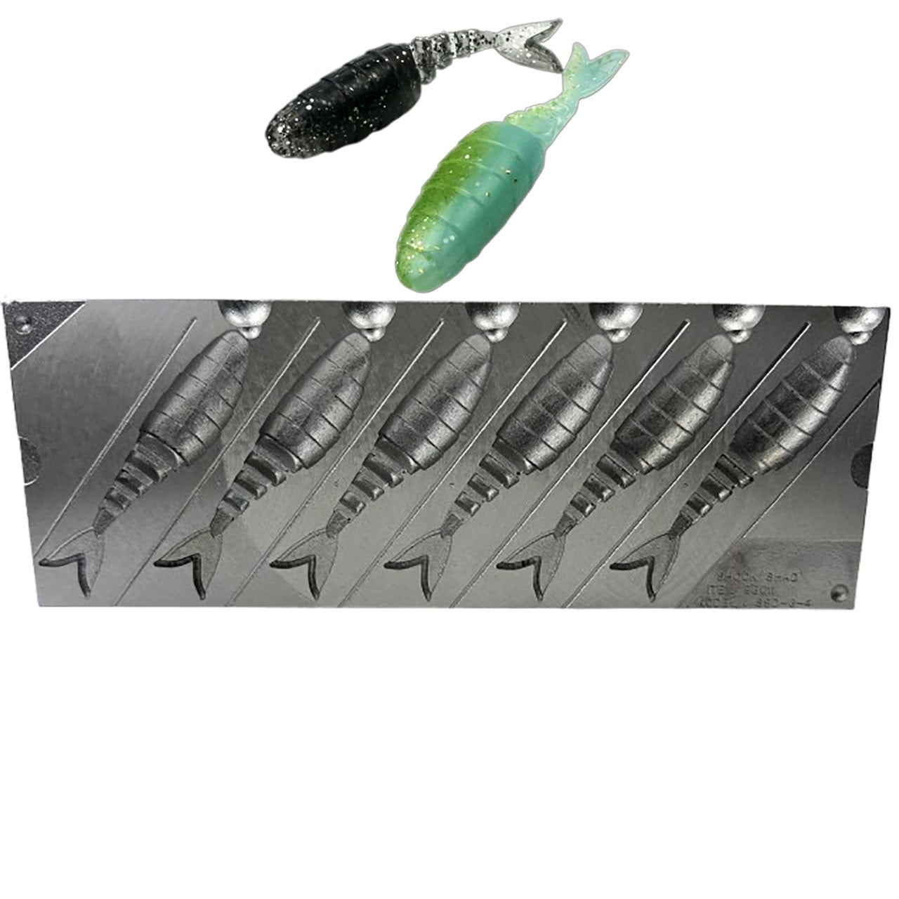 Do-It ES XL Series 4 in. Shock Shad Mold soft baits are for display purposes only