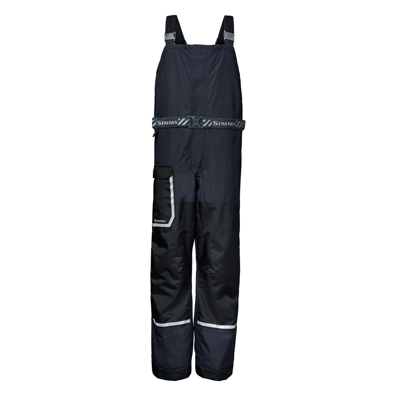 Simms Challenger Insulated Bibs color Black front