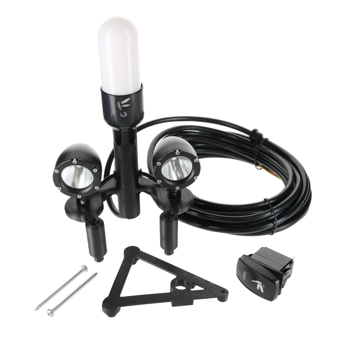 Firefly Marine Torch Stern Light model Talon showing all included hardware