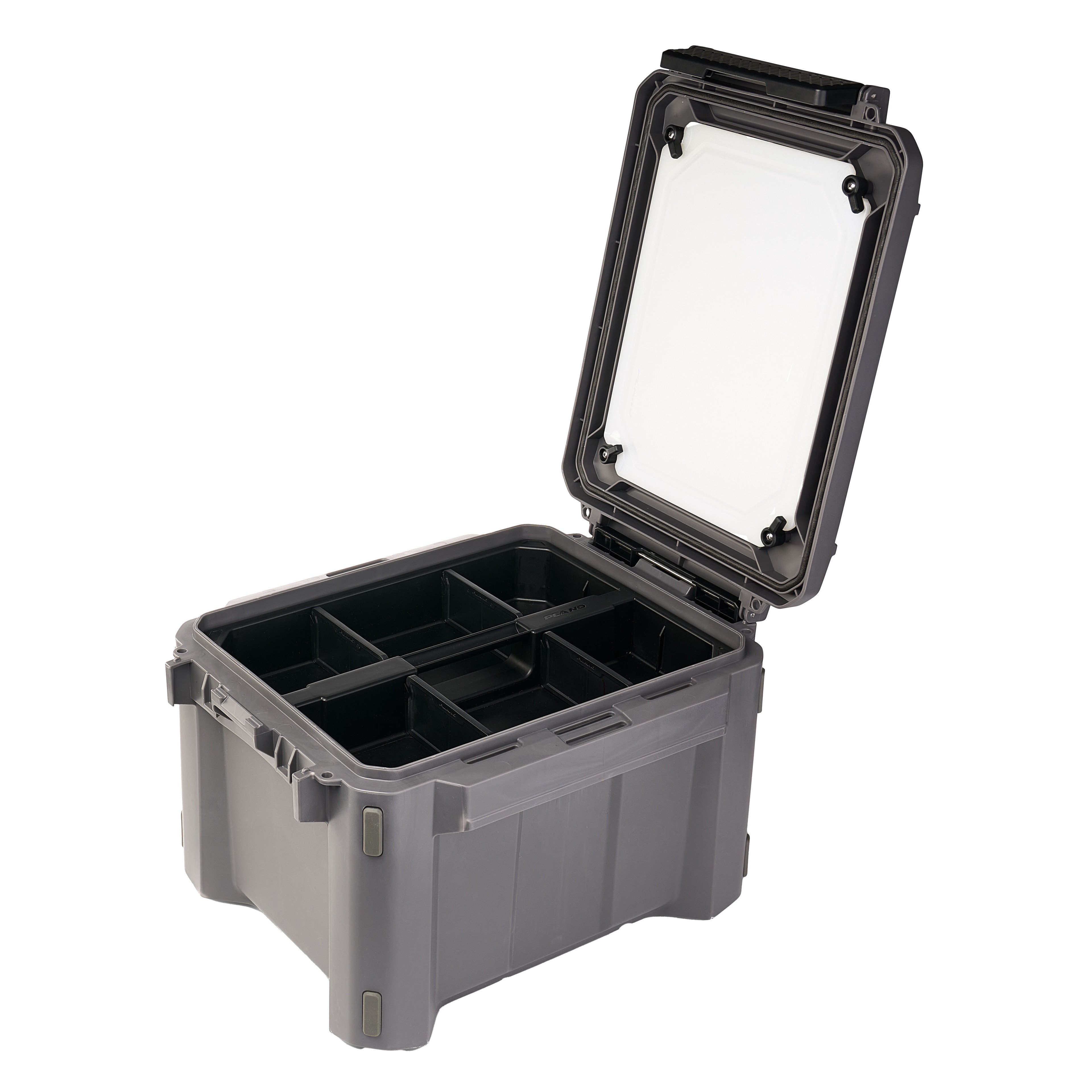 Plano GoNow Cutting Board attached to tackle box, tackle box not included