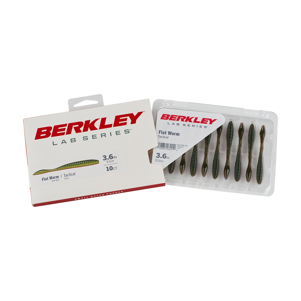 Berkley Lab Series Flat Worm color Tactical in the package