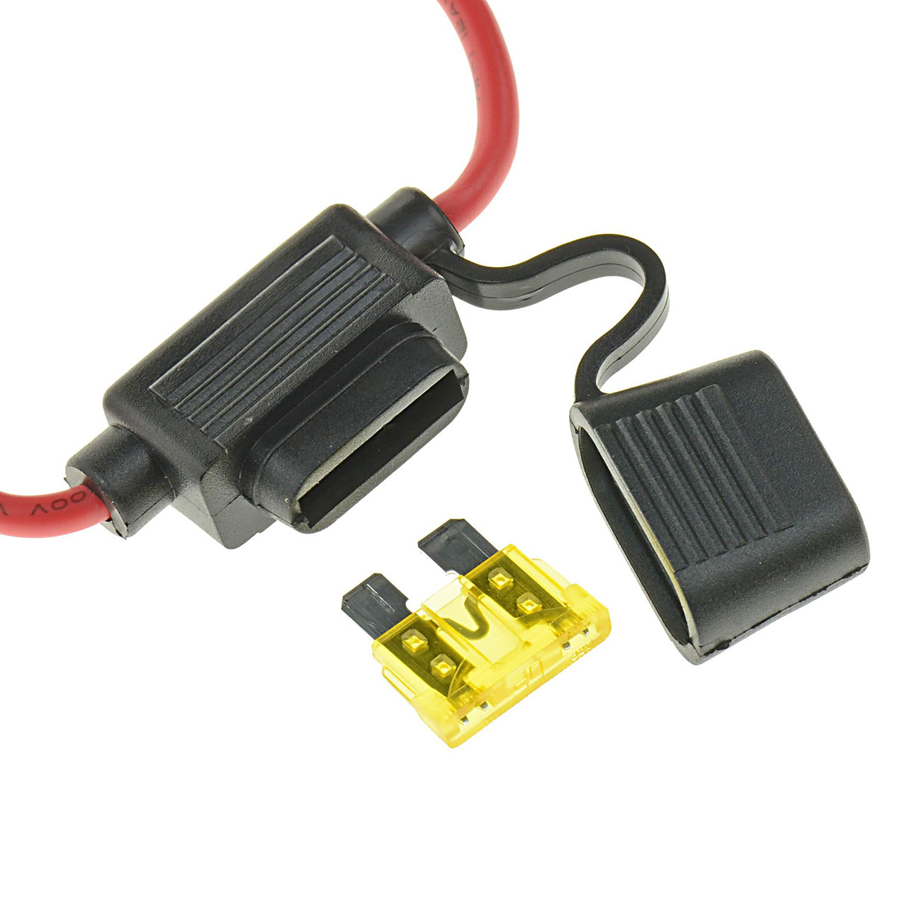 Boating Essentials In-Line ATC Fuse Holder open with 20 AMP ATO fuse removed