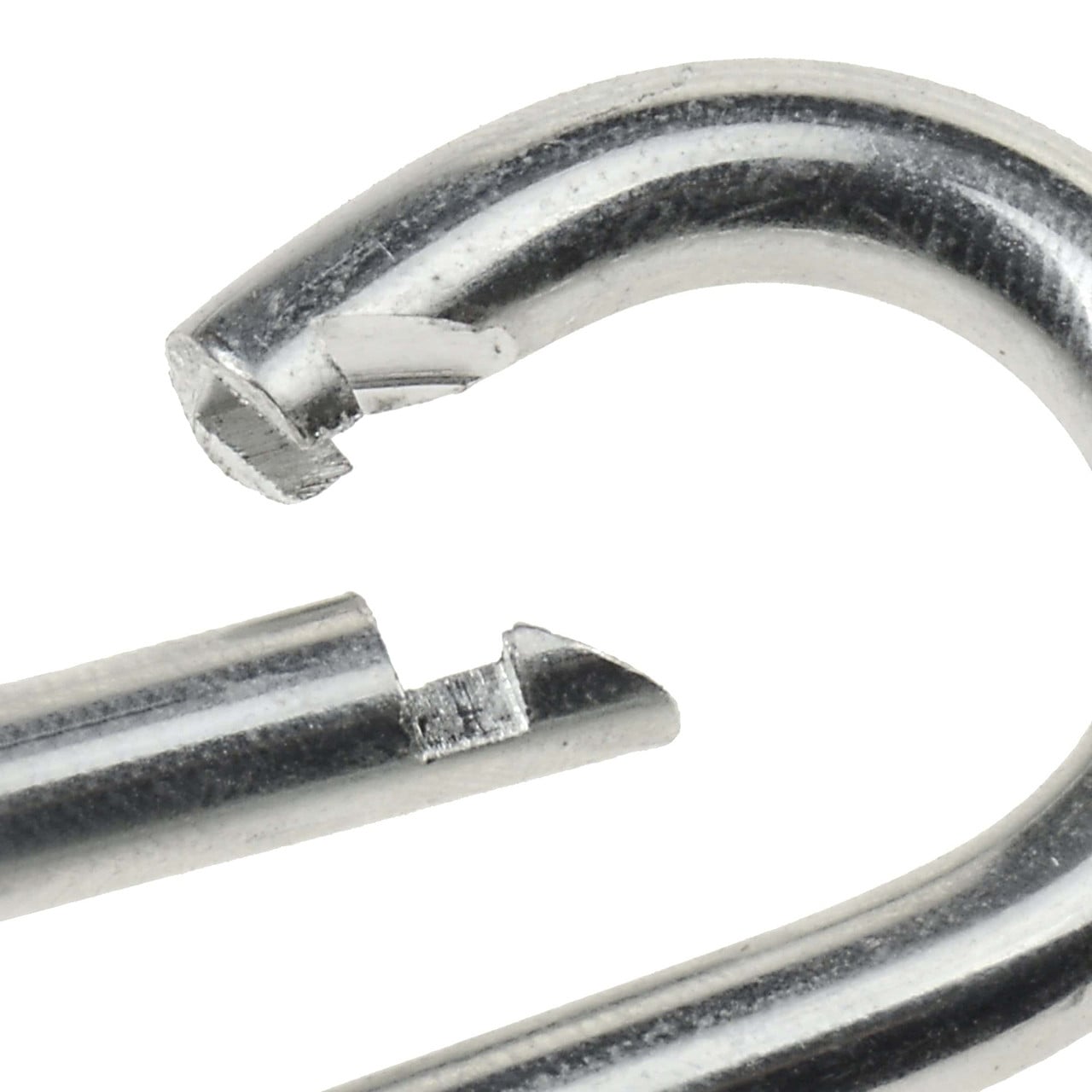 Boating Essentials Plated 3 1/8 in. Safety Spring Hook closeup of open spring loaded mechanism