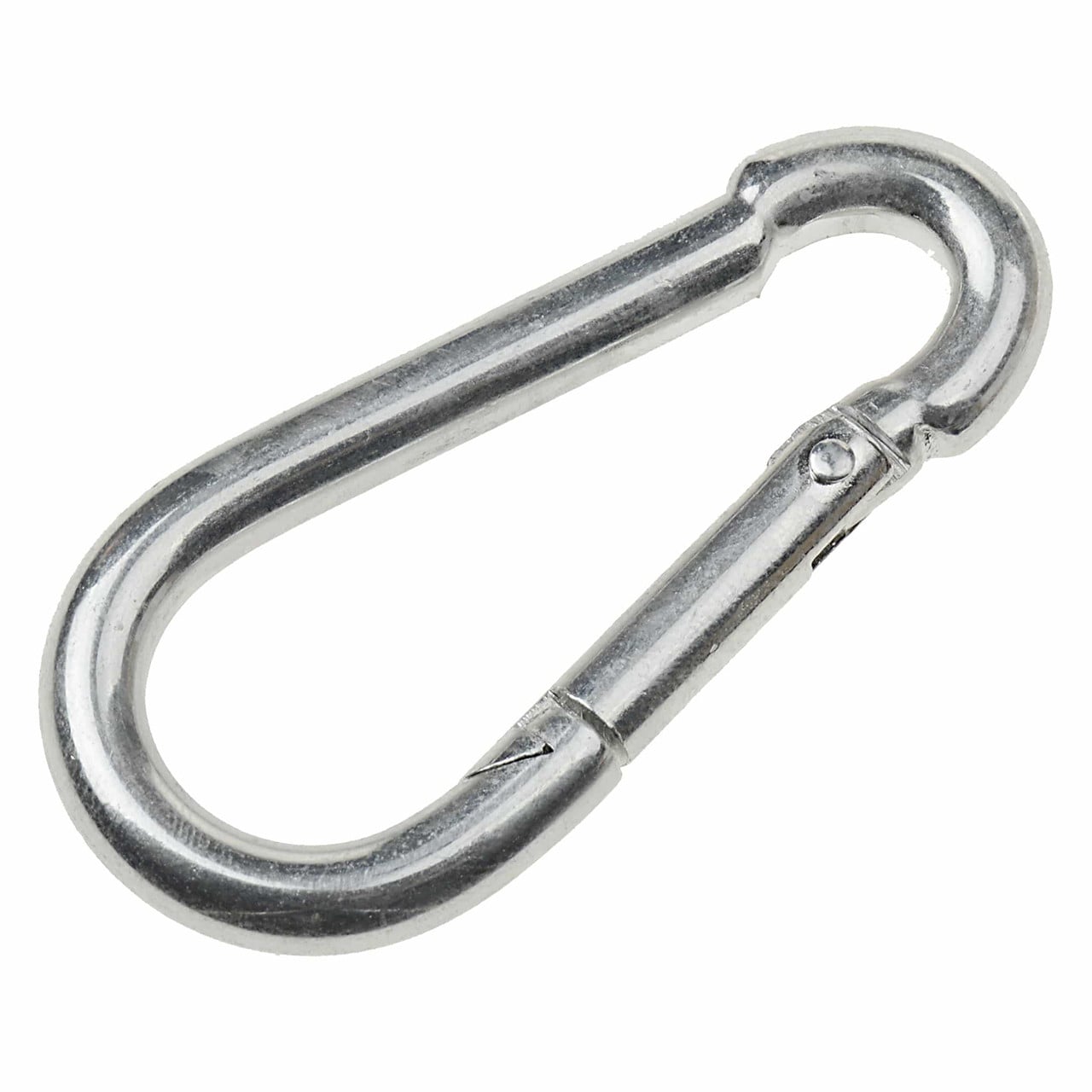 Boating Essentials Plated 3 1/8 in. Safety Spring Hook angled view of safety spring hook