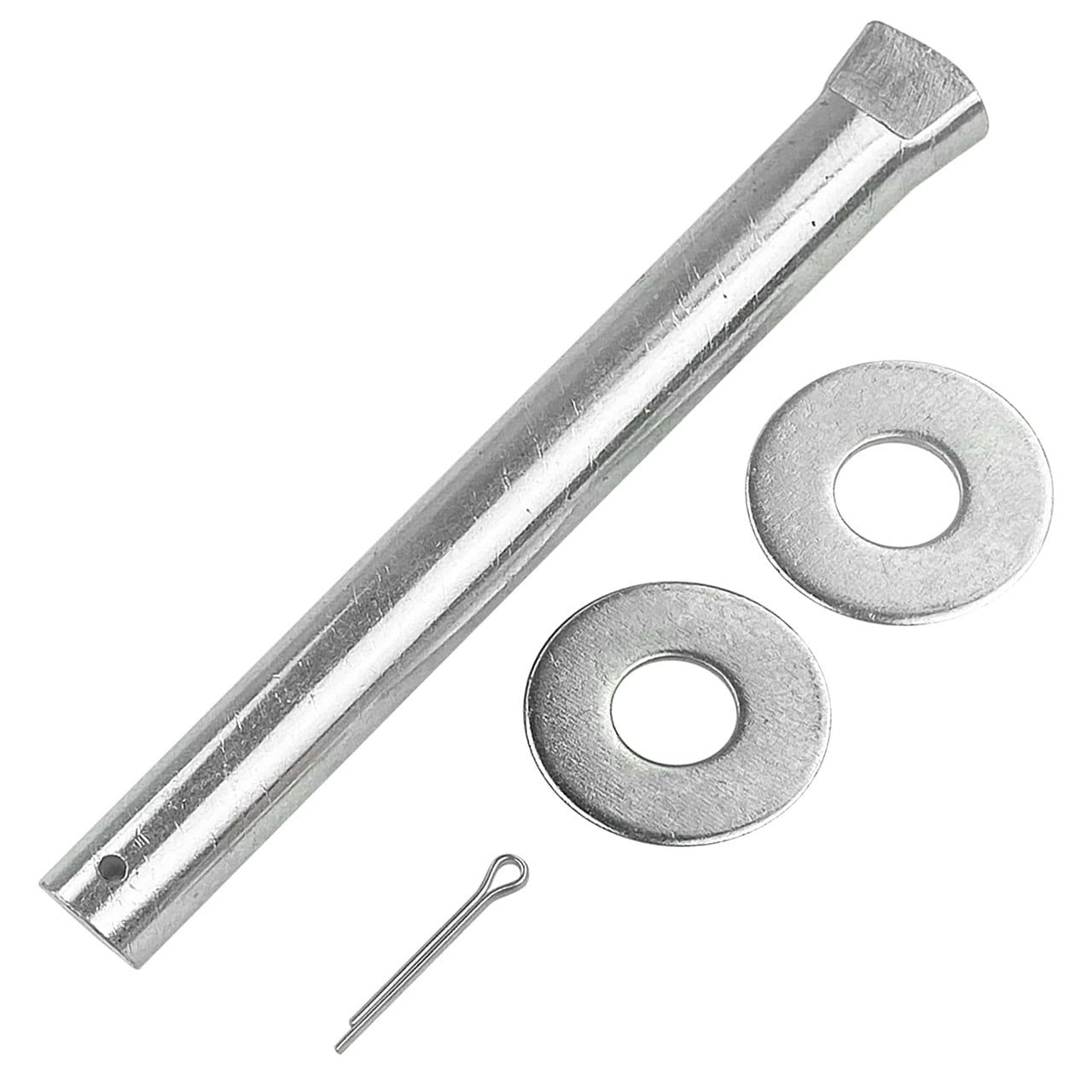 Boating Essentials Zinc Plated Roller Shaft with cotter pin and galvanized washers